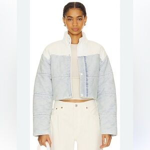 MOTHER | Drop Pillow Talk Puffer Crop Coat in "Its Chill" Sz.‎ S